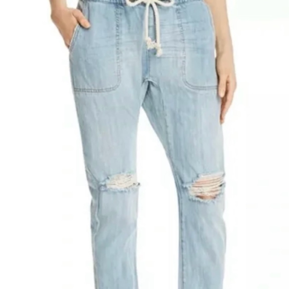 One Teaspoon Light Blue Denim Joggers